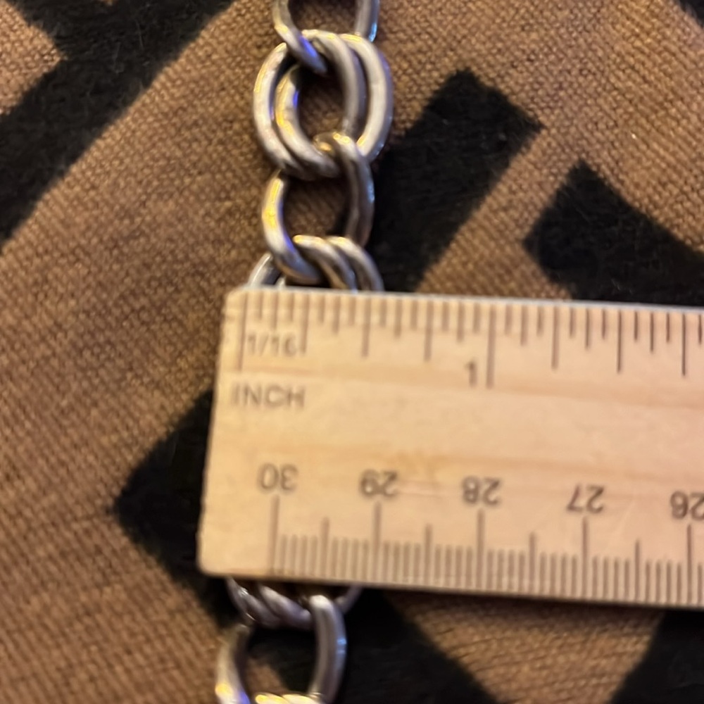Vintage Rare Sterling Silver Large Link Charm Bracelet - Picture 7 of 8